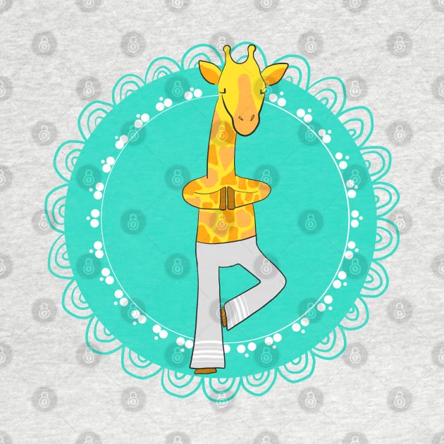 Yoga Giraffe - tree pose by Ayeletbarnoy